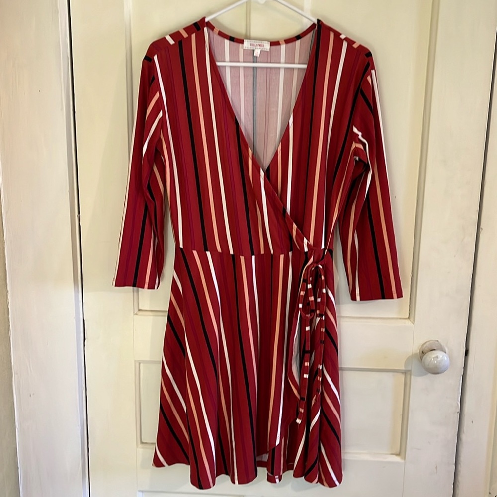 Women’s Stella tweed wrap tie dress
